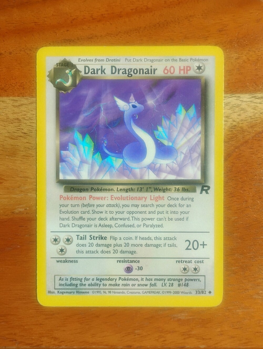 LP WOTC 2000 Dark Dragonair 33/82 Team Rocket Set Pokemon Card